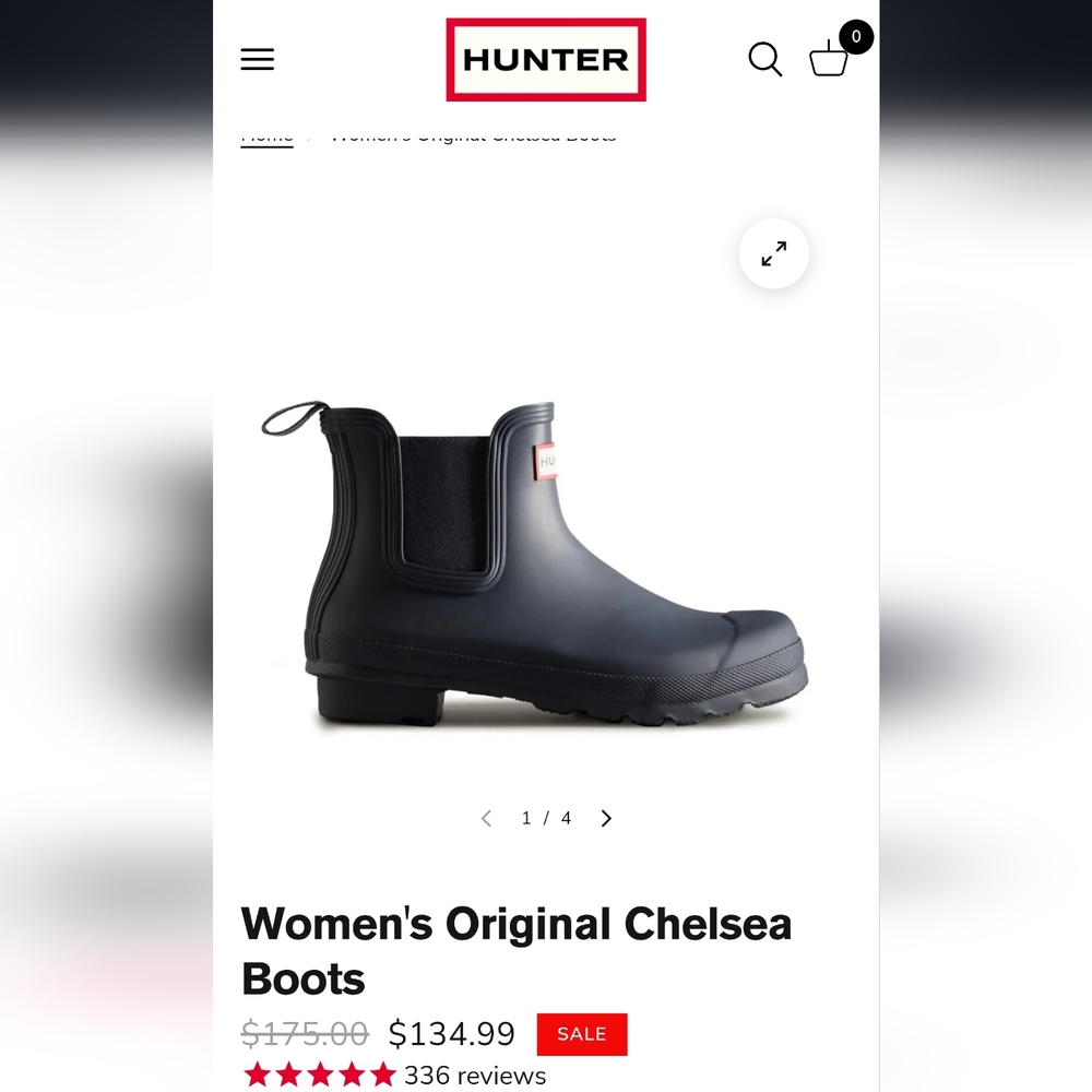 Hunter Women's Original Chelsea Boots Black